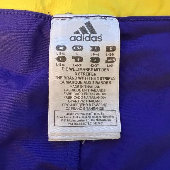 Adidas Club PleatTennis Skort Womens Blue Yellow Pull On Elastic Waist Large - Picture 6 of 7